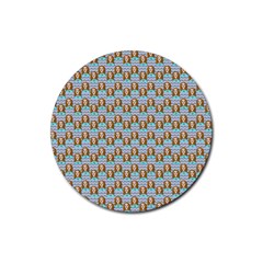 Girl Blue Rubber Round Coaster (4 Pack)  by snowwhitegirl