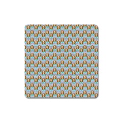 Girl Blue Square Magnet by snowwhitegirl