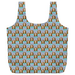 Girl Blue Full Print Recycle Bag (xl) by snowwhitegirl