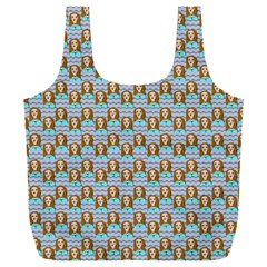 Girl Blue Full Print Recycle Bag (xxl) by snowwhitegirl