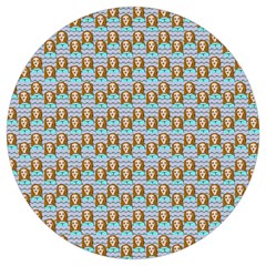 Girl Blue Round Trivet