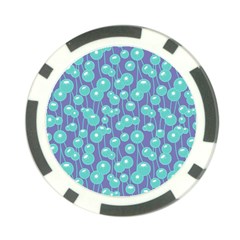 Blue Dandelions  Cute Plants Poker Chip Card Guard by SychEva