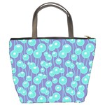 Blue Dandelions  Cute Plants Bucket Bag Back