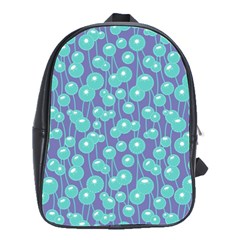 Blue Dandelions  Cute Plants School Bag (large) by SychEva