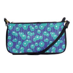 Blue Dandelions  Cute Plants Shoulder Clutch Bag by SychEva