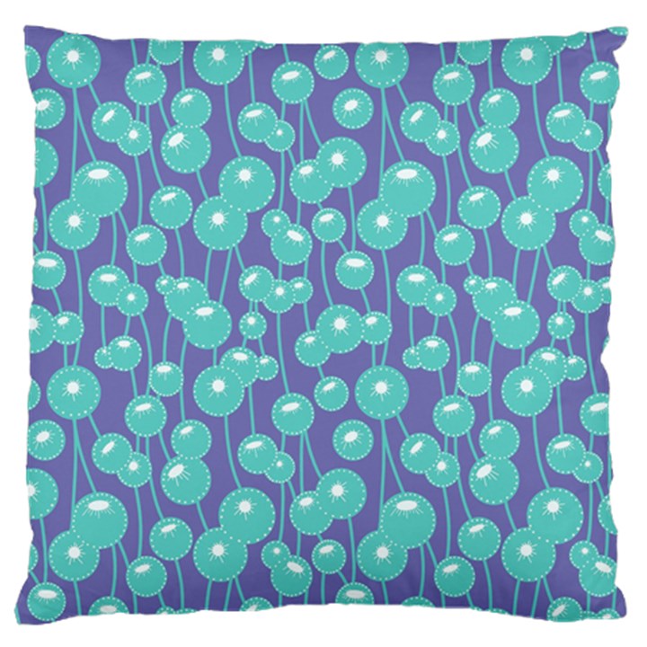 Blue Dandelions  Cute Plants Standard Flano Cushion Case (Two Sides)