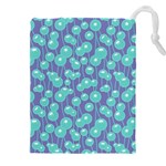 Blue Dandelions  Cute Plants Drawstring Pouch (4XL) Front