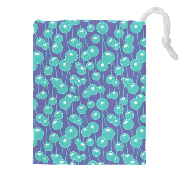 Blue Dandelions  Cute Plants Drawstring Pouch (4XL)