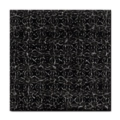 Dark Grunge Geometric Print Pattern Tile Coaster