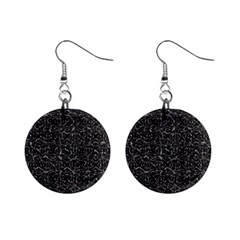 Dark Grunge Geometric Print Pattern Mini Button Earrings