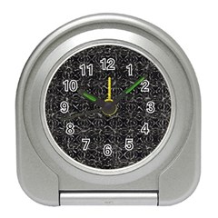 Dark Grunge Geometric Print Pattern Travel Alarm Clock