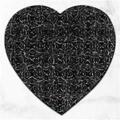 Dark Grunge Geometric Print Pattern Jigsaw Puzzle (Heart)