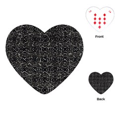 Dark Grunge Geometric Print Pattern Playing Cards Single Design (heart) by dflcprintsclothing