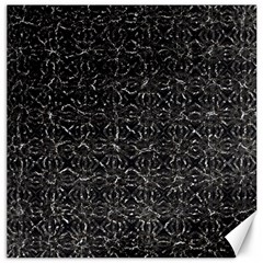 Dark Grunge Geometric Print Pattern Canvas 16  x 16 