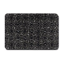 Dark Grunge Geometric Print Pattern Small Doormat 