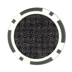 Dark Grunge Geometric Print Pattern Poker Chip Card Guard by dflcprintsclothing