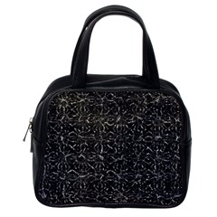 Dark Grunge Geometric Print Pattern Classic Handbag (One Side)