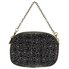 Dark Grunge Geometric Print Pattern Chain Purse (Two Sides)