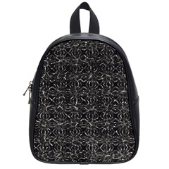 Dark Grunge Geometric Print Pattern School Bag (Small)