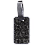 Dark Grunge Geometric Print Pattern Luggage Tag (two sides) Front