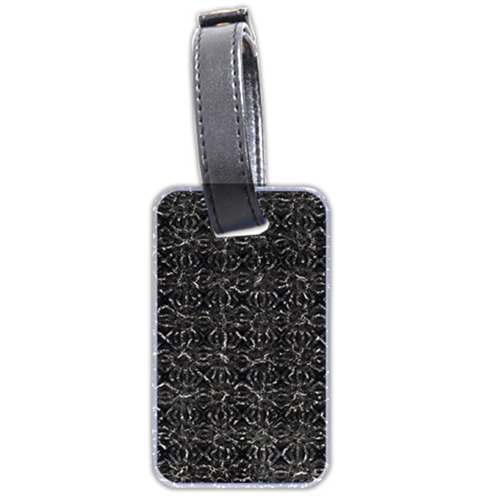 Dark Grunge Geometric Print Pattern Luggage Tag (two sides)