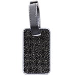 Dark Grunge Geometric Print Pattern Luggage Tag (two sides) Back