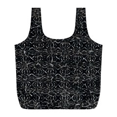 Dark Grunge Geometric Print Pattern Full Print Recycle Bag (L)