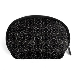 Dark Grunge Geometric Print Pattern Accessory Pouch (Large)