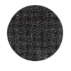 Dark Grunge Geometric Print Pattern Mini Round Pill Box