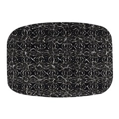 Dark Grunge Geometric Print Pattern Mini Square Pill Box