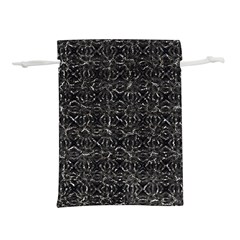 Dark Grunge Geometric Print Pattern Lightweight Drawstring Pouch (L)