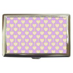 Yellow Hearts On A Light Purple Background Cigarette Money Case Front