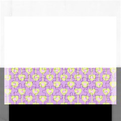 Yellow Hearts On A Light Purple Background Rectangular Jigsaw Puzzl by SychEva