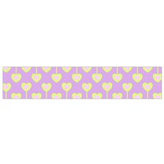 Yellow Hearts On A Light Purple Background Small Flano Scarf by SychEva