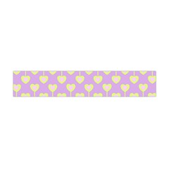 Yellow Hearts On A Light Purple Background Flano Scarf (mini) by SychEva