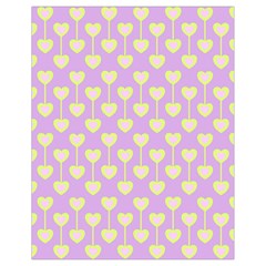 Yellow Hearts On A Light Purple Background Drawstring Bag (small) by SychEva