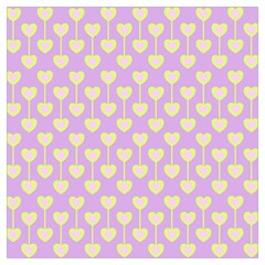 Yellow Hearts On A Light Purple Background Lightweight Scarf  by SychEva