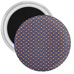 Yellow Circles On A Purple Background 3  Magnets Front