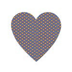 Yellow Circles On A Purple Background Heart Magnet Front