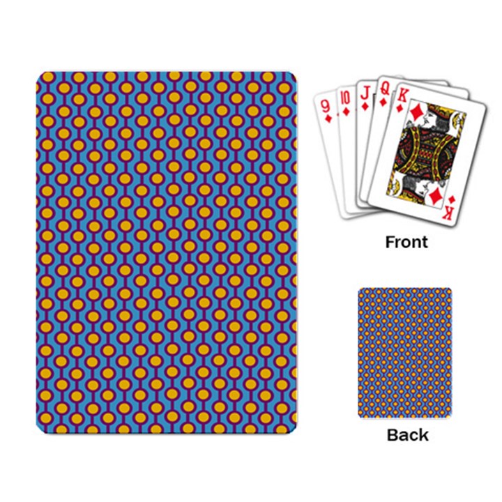 Yellow Circles On A Purple Background Playing Cards Single Design (Rectangle)