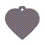 Yellow Circles On A Purple Background Dog Tag Heart (Two Sides) Front