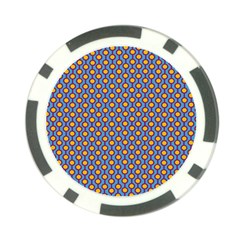 Yellow Circles On A Purple Background Poker Chip Card Guard by SychEva