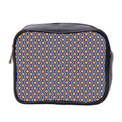 Yellow Circles On A Purple Background Mini Toiletries Bag (two Sides) by SychEva