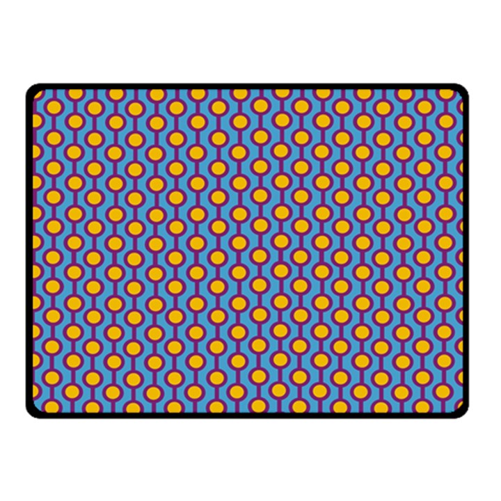 Yellow Circles On A Purple Background Fleece Blanket (Small)