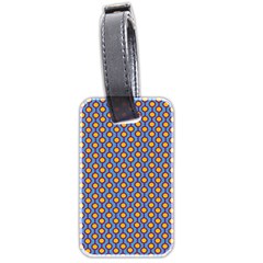 Yellow Circles On A Purple Background Luggage Tag (two Sides) by SychEva