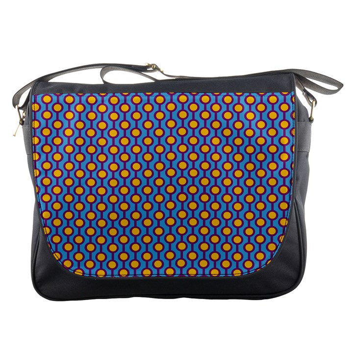 Yellow Circles On A Purple Background Messenger Bag