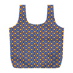 Yellow Circles On A Purple Background Full Print Recycle Bag (l) by SychEva