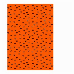 Halloween, Black Bats Pattern On Orange Small Garden Flag (two Sides) by Casemiro