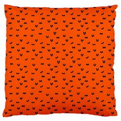 Halloween, Black Bats Pattern On Orange Standard Flano Cushion Case (one Side) by Casemiro