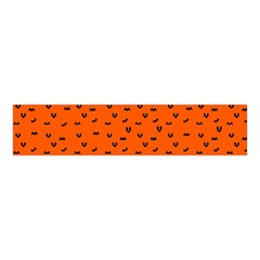 Halloween, Black Bats Pattern On Orange Velvet Scrunchie by Casemiro